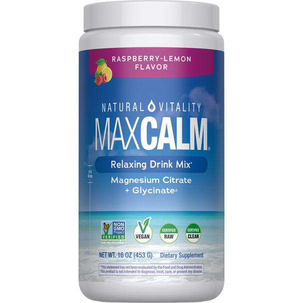 MAXCALM Powder Raspberry-Lemon, 16 oz (453 g) Powder